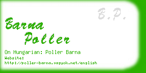 barna poller business card